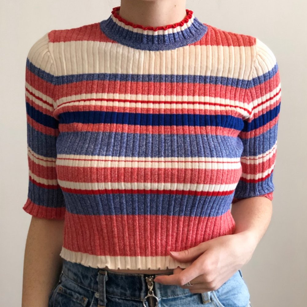 H&M Striped Crop Top
